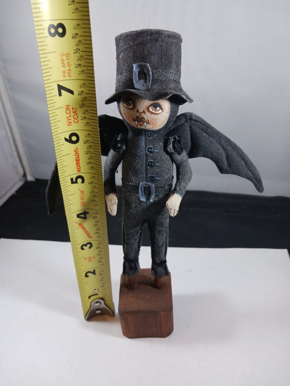Handmade Bat Halloween Art Doll Primitive Style Collectable Keepsake - Picture 3 of 10